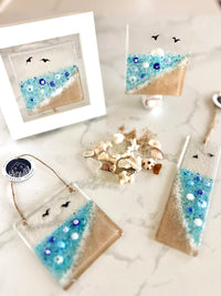 Framed Beach Glass Art
