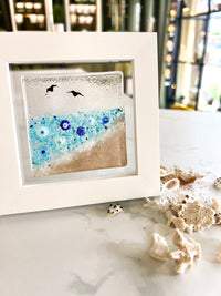 Framed Beach Glass Art