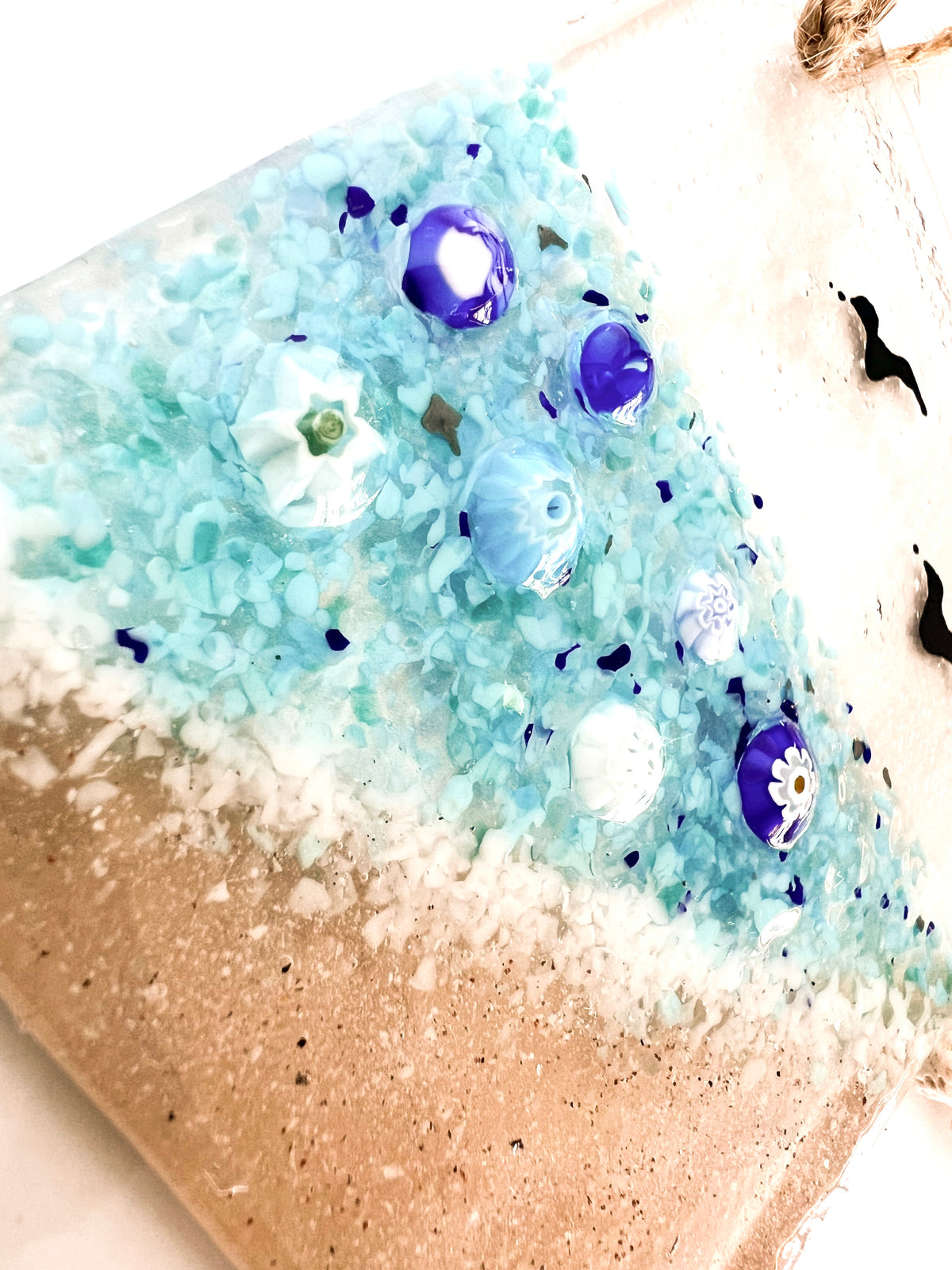 Framed Beach Glass Art