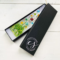 Skinny Wildflower Glass Suncatcher, Floral Glass Ornament, Field of Flowers Glass Art, Fused Glass Flowers, Gift for Mom