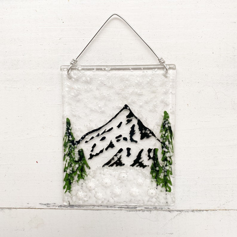 Winter Mountain Suncatcher