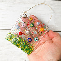 Wildflower Fused Glass Suncatcher, Floral Glass Ornament, Field of Flowers Glass Art, Fused Glass Flowers, Gift for Mom