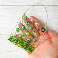 Green Floral Suncatcher