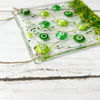 Green Floral Suncatcher
