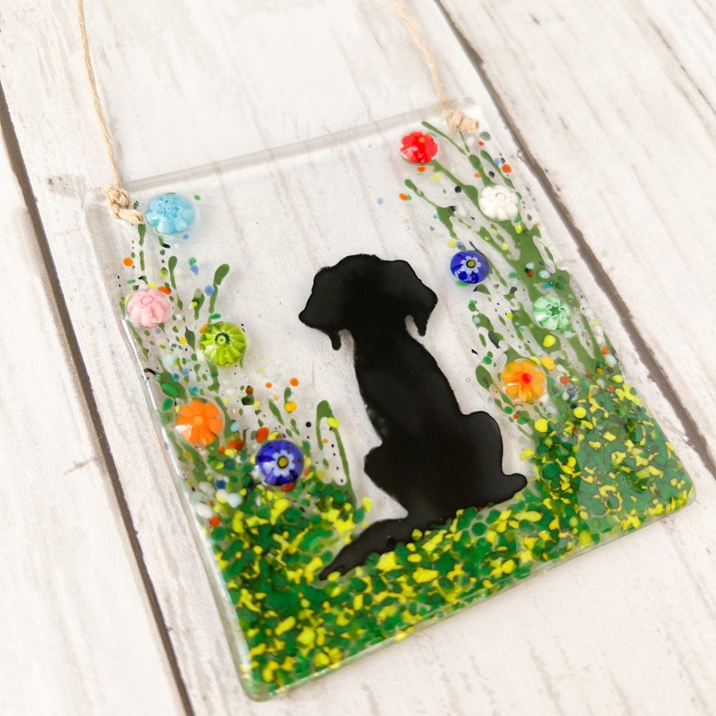 Floral Dog Suncatcher