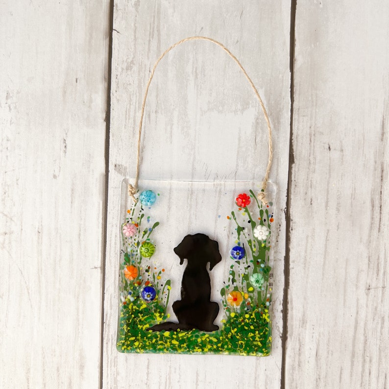 Floral Dog Suncatcher
