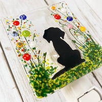 Dog Glass Night Light, Pet Nightlight, Dog Glass Art, Pet Memorial Gift