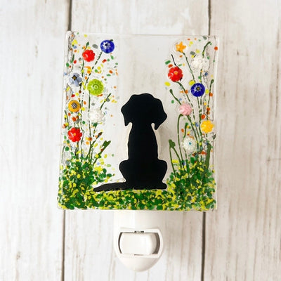 Dog Glass Night Light, Pet Nightlight, Dog Glass Art, Pet Memorial Gift