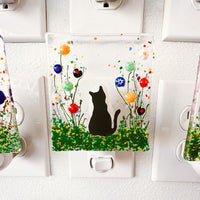 Cat Glass Night Light, Pet Nightlight, Cat Glass Art, Pet Memorial Gift
