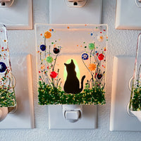 Cat Glass Night Light, Pet Nightlight, Cat Glass Art, Pet Memorial Gift