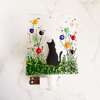 Cat Glass Night Light, Pet Nightlight, Cat Glass Art, Pet Memorial Gift