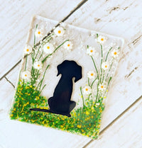 Dog Glass Night Light, Pet Nightlight, Dog Glass Art, Pet Memorial Gift